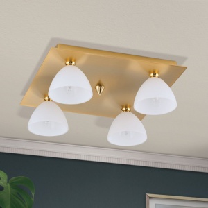 Plafoniera eleganta design modern OPALDESIGN 4L, auriu mat - Img 3