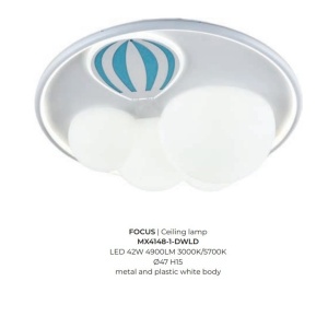 Plafoniera LED camera copii FOCUS 138304 universul-luminii.ro