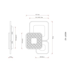 Plafoniera LED CCT cu telecomanda MOSAIKO - Img 11