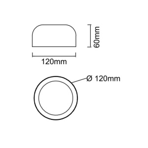 Plafoniera LED CCT design circular Cedrone PL Toupe 12 - Img 6