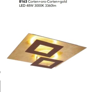 Plafoniera LED design ambiental DALIA Corten/ gold 131764 universul-luminii.ro