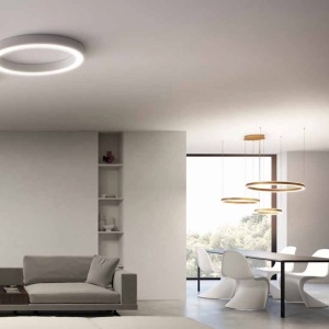 Plafoniera LED design circular FLOR 100cm alb, negru sau auriu 218464 universul-luminii.ro