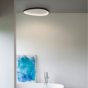 Plafoniera LED design circular Gemini pl d081 on-off 2700k negru 165074 universul-luminii.ro