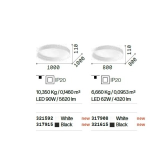 Plafoniera LED design circular Ziggy pl d80 alb 142614 universul-luminii.ro