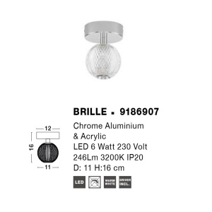 Plafoniera LED design decorativ BRILLANTE 135364 universul-luminii.ro