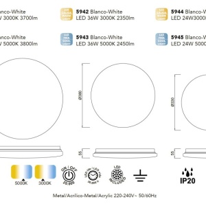 Plafoniera LED design minimalist ZERO II 24W 5000K - Img 4