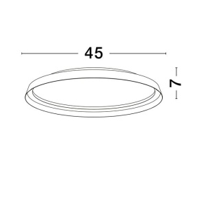 Plafoniera LED design modern circular ORMI negru D-45cm - Img 7