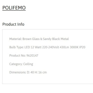 Plafoniera LED design modern POLIFEMO maro, 40cm 152594 universul-luminii.ro