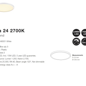 Plafoniera LED design silm Oja 24 2700K 47246001 NL 72554 universul-luminii.ro