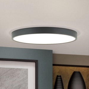 Plafoniera LED design slim BULLY D-28cm negru 155774 universul-luminii.ro