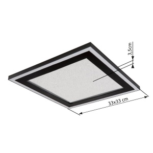 Plafoniera LED design slim DAVIES 33x33cm 241074 universul-luminii.ro