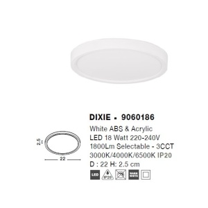 Plafoniera LED design slim DIXIE 22cm 121884 universul-luminii.ro