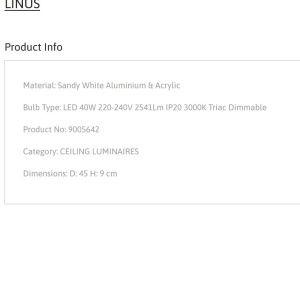 Plafoniera LED dimabila design circular LINUS D-45cm - Img 3