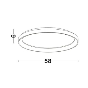 Plafoniera LED dimabila design circular PERTINO D-58cm 222444 universul-luminii.ro