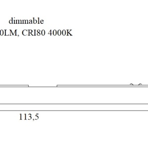 Plafoniera LED dimabila design modern LINEAR, 4000K negru C0175D MX - Img 4