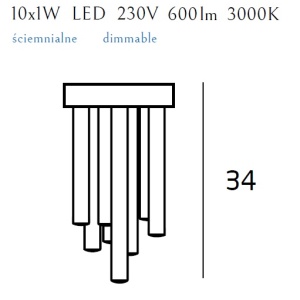 Plafoniera LED dimabila design Premium Class Quality ORGANIC auriu C0197D MX - Img 2