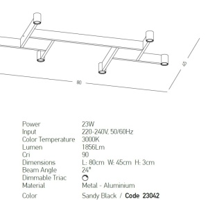 Plafoniera LED dimabila design slim Glory 153734 universul-luminii.ro