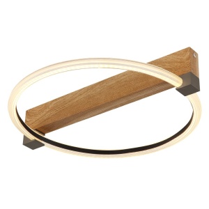 Plafoniera LED metal cu efect de lemn FLETCHER