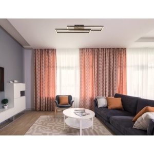 Plafoniera LED moderna DAKARI negru/lemn 162414 universul-luminii.ro