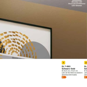 Plafoniera LED moderna design circular OLGA negru/auriu 234024 universul-luminii.ro