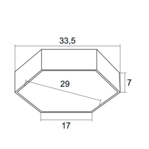 Plafoniera LED moderna design hexagonal ARIZONA 22,5W alba 104084 universul-luminii.ro