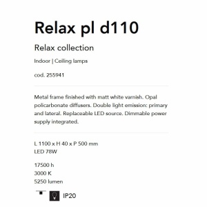 Plafoniera LED moderna design slim RELAX PL D110 94094 universul-luminii.ro