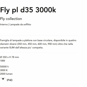 Plafoniera LED moderna Fly pl d35 3000k negru 165174 universul-luminii.ro