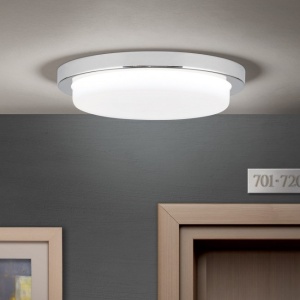 Plafoniera LED moderna LEROX 20cm crom 95504 universul-luminii.ro