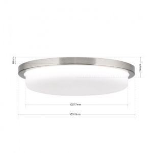 Plafoniera LED moderna LEROX 30cm crom satin 198144 universul-luminii.ro