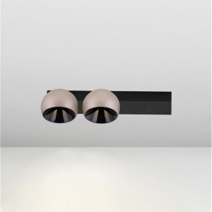 Plafoniera LED moderna stil minimalist LUSA 2L negru/cafeniu 160204 universul-luminii.ro
