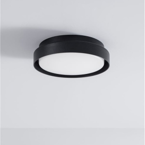Plafoniera LED pentru iluminat exterior design modern slim IP65 OLIVER neagra 84854 universul-luminii.ro