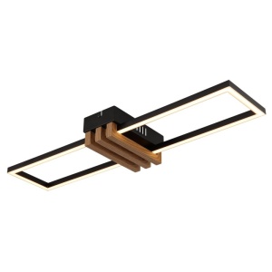Plafoniera LED riflaj aluminiu cu efect de lemn DAKARI I