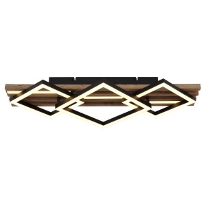 Plafoniera LED riflaj MDF cu efect de lemn OBRIEN 249624 universul-luminii.ro