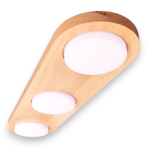 Plafoniera LED rustica fabricata manual din lemn OKIO 3L 151334 universul-luminii.ro