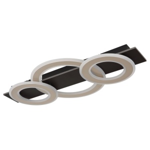 Plafoniera LED slim MDF maro JAYDEN 250974 universul-luminii.ro