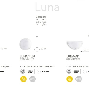 Plafoniera LED sticla LUNA 40cm 71464 universul-luminii.ro