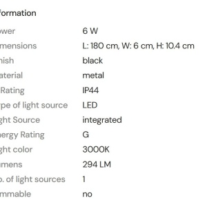 Plafoniera LED stil minimalist IP44 Tampa 180cm 239194 universul-luminii.ro