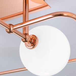 Plafoniera, Lustra aplicata tavan design modern PIPES, copper 197194 universul-luminii.ro