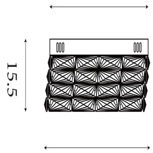 Plafoniera metal cromat si sticla LED Modena 627214 universul-luminii.ro