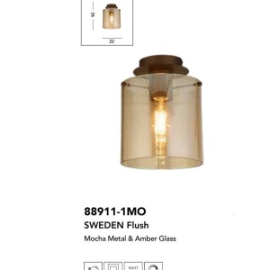 Plafoniera moderna Sweden moca, chihlimbar 236064 universul-luminii.ro