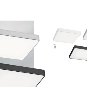Plafoniera patrata design slim ONTARIO 45cm alba 104204 universul-luminii.ro