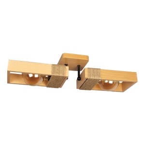Plafoniera rustica fabricata manual din lemn Rodos 2L 151184 universul-luminii.ro
