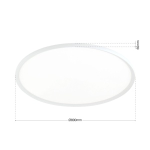 Plafoniera slim LED CCT dimabil KANT 80cm, alb - Img 7