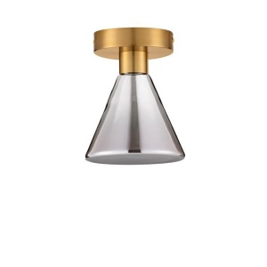Plafoniera, Spot aplicat LED, Metal, Sticla, Fumuriu, Voi
