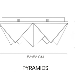 Plafoniera tridimensionala origami pliat complex PYRAMIDS - Img 7