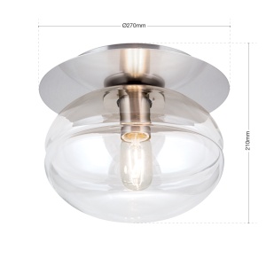 Plafoniera vintage design decorativ RICHARD satin/clar 199874 universul-luminii.ro