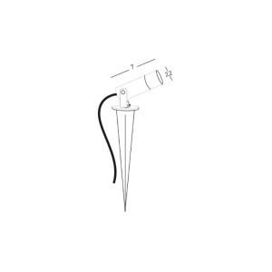 Proiector cu Tarus iluminat exterior decorativ IP54 SPIKE 2700K BRASS - Img 3