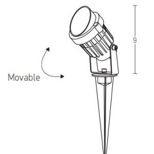 Proiector LED cu tarus iluminat exterior decorativ IP65 Irma 154424 universul-luminii.ro