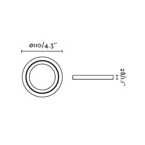 Rama Spot directionabil, incastrabil, alb, diametru 11cm ARGON-R, 43401 62764 universul-luminii.ro