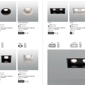 Rama Spot incastrabil tavan fals IP44 HYDE Black orientable round 40119 189834 universul-luminii.ro